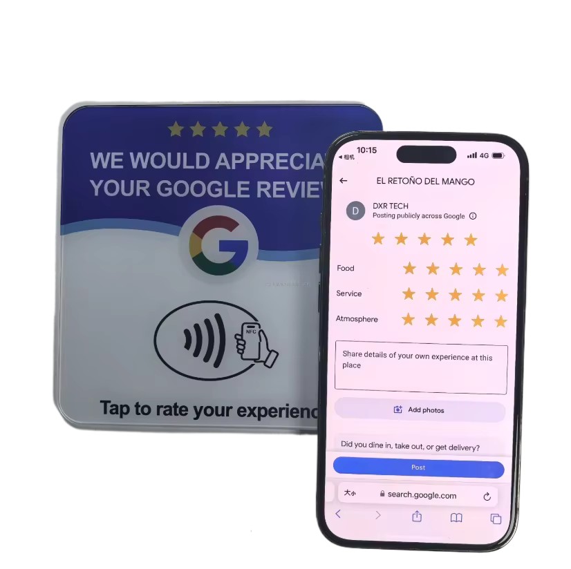 Google Review NFC Card & Live Mobile View